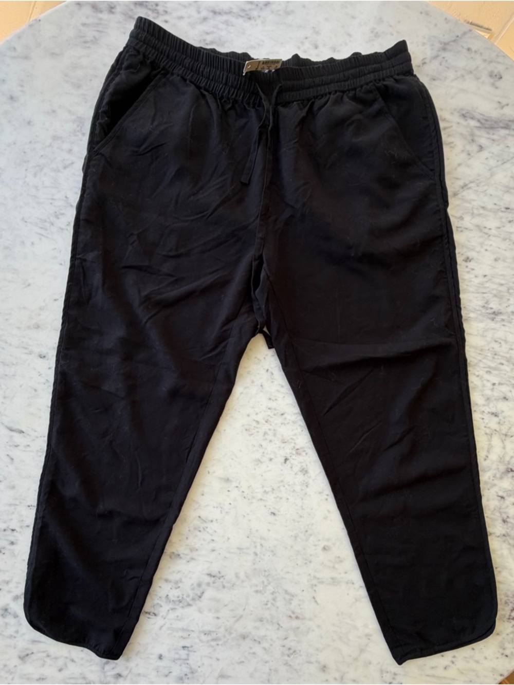Madewell Black Drawstring Athleisure Pants
